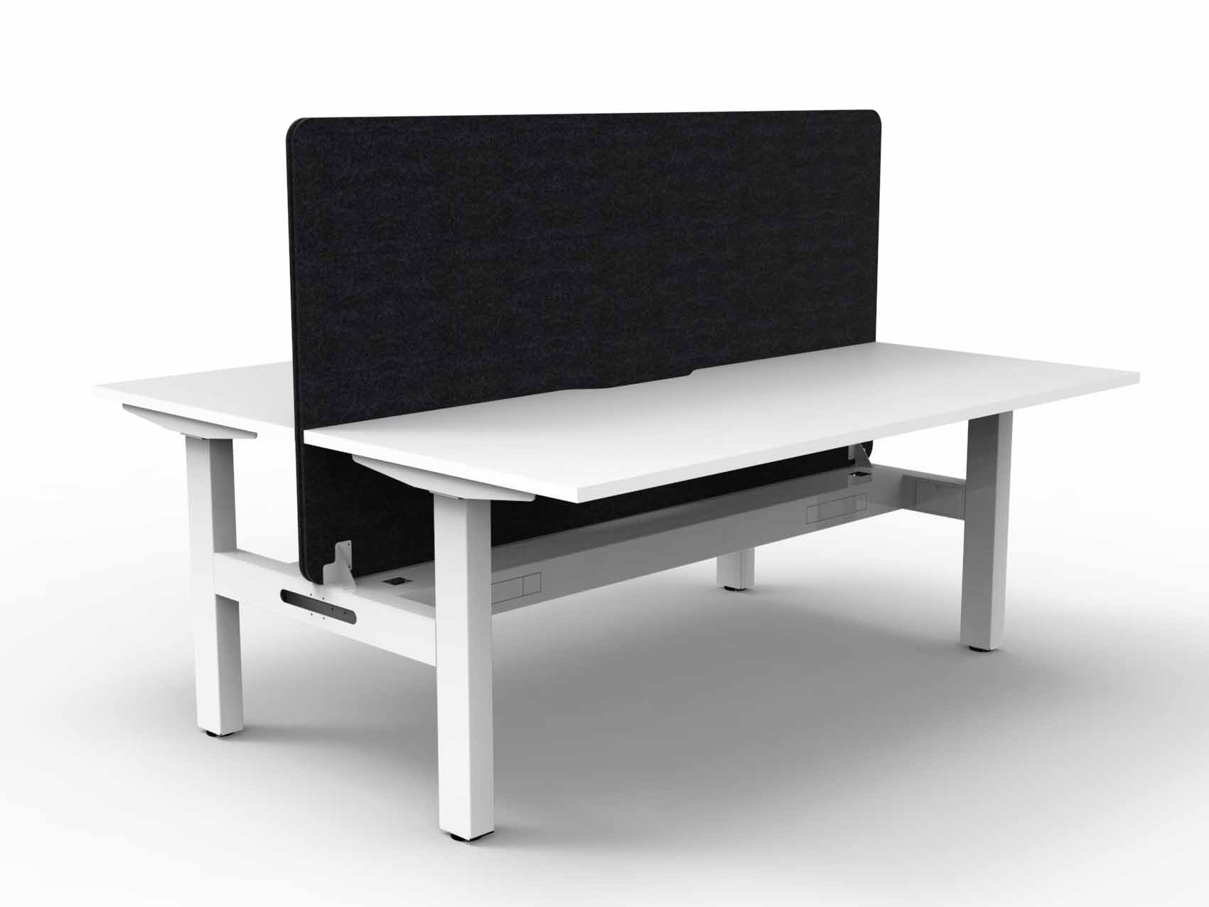 Boost Static Back to Back Workstation with Cable Tray and Eco Screen
